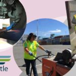 Scenes of interns at Port of Seattle in 2017